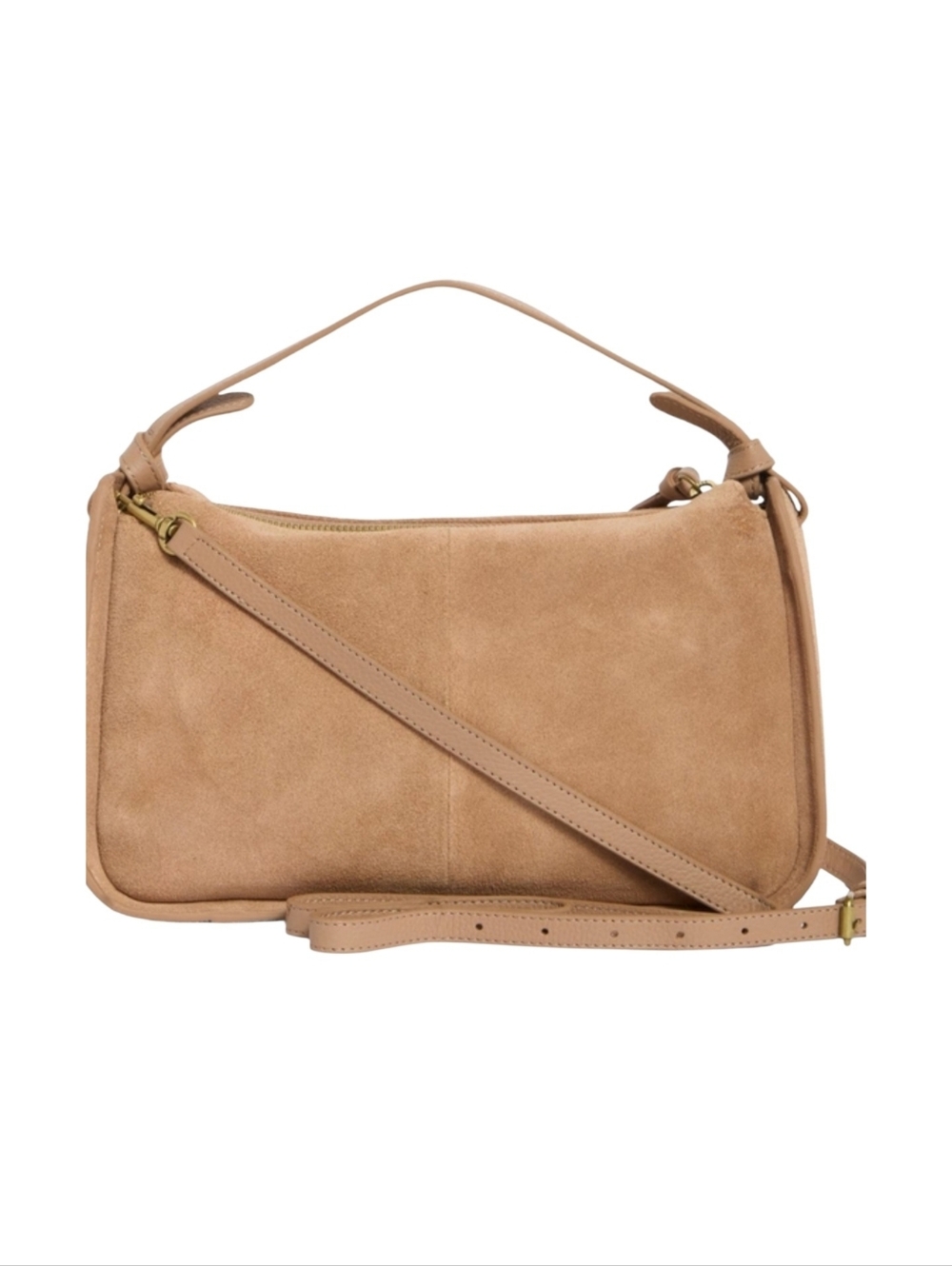 Lucky Brand Tan Purse Leather  Suede Shoulder Crossbody Bag - Picture 2 of 12